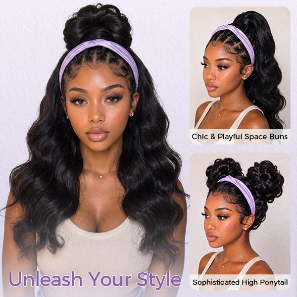 Body Wave Ponytail With Clip In 100% Human Hair Wrap-around With Drawstring Ponytail Extension Quality Hair