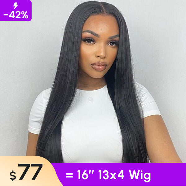 Clearance Sale | Silk Straight 13x4 Lace Frontal Wig Pre-plucked Hairline