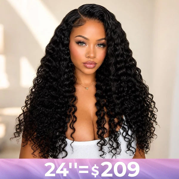 Glueless Water Wave 9x6 HD Lace Wear Go Wig Pre-Bleached Knots Wig | Best Offer Guarantee