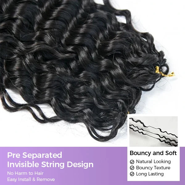 OQ HAIR Pre Looped Burmese Curly Crochet Human Hair Bouncy Full Volume