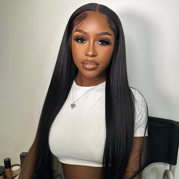 Flash Sale | Straight 13x6 Lace Frontal Wig Pre-plucked Hairline Human Hair Wig