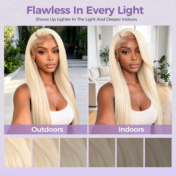 613 Blonde Straight Human Hair Lace Front Wigs 13x4 Invisible Skin Melt Lace Closure Wigs with Baby Hair