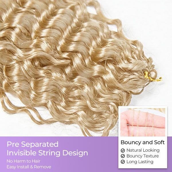 24h Shipping | OQ HAIR 613 Honey Blonde Burmese Curly Crochet Human Hair Weightless Volume Natural Skin Part Easy DIY