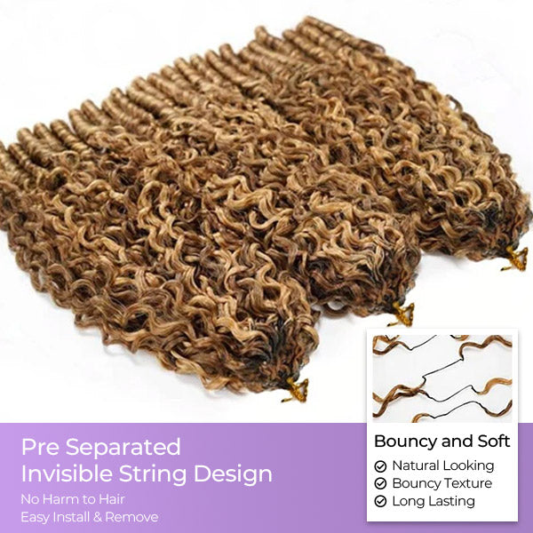 24H Shipping | OQ HAIR Highlight 4/27 Burmese Curly Crochet Hair Miracle Knots Protective Style