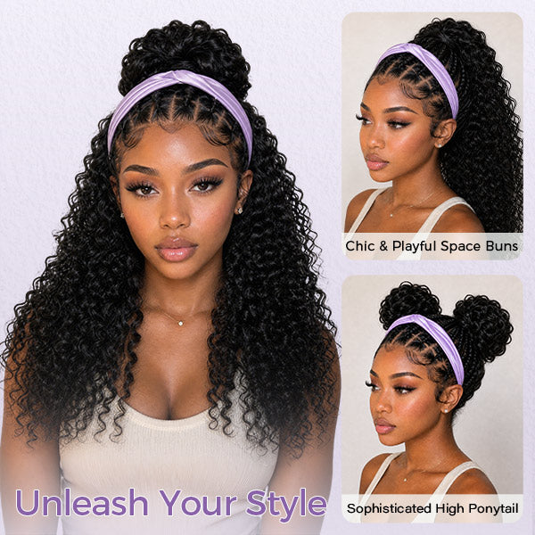 water wave drawstring ponytail
