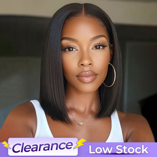 CLEARANCE | Straight Hair Bob Pre-cut 7x5 HD Lace Front Wear Go Glueless Wig