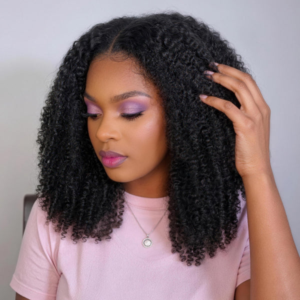 OQ HAIR 9x6 Afro Curly 4C Edges Hairline Snug Fit Drawstring Wear Go Glueless Wig
