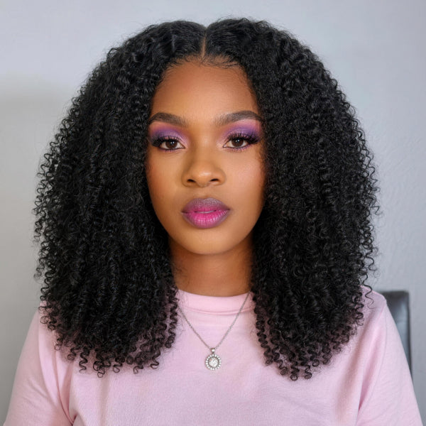OQ HAIR 9x6 Afro Curly 4C Edges Hairline Snug Fit Drawstring Wear Go Glueless Wig