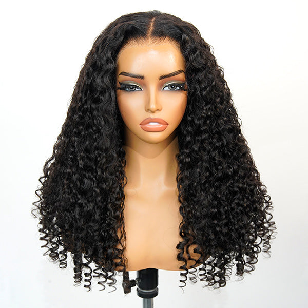 OQ HAIR Pre-Styled Glueless Bouncy Spiral Curls Flexible Fit Drawstring Wear Go Wig Pre-cut 7x5 HD Lace
