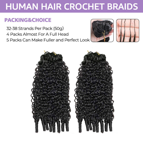 OQ HAIR Premium Burmese Curly Crochet Human Hair Soft Defined Curls Natural Looking For Everyday Glam