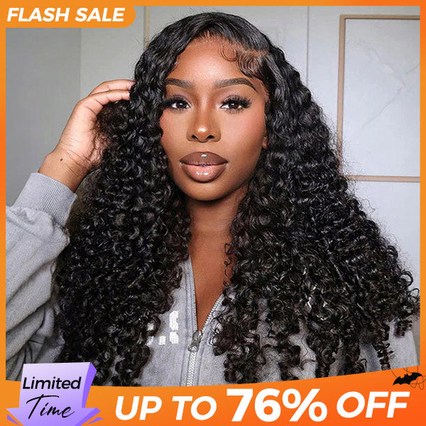 Burmese Curly Glueless Wig Bleached Knots 13x4 13x6 HD Lace Front Wear Go Wig With Flexible Fit Drawstring