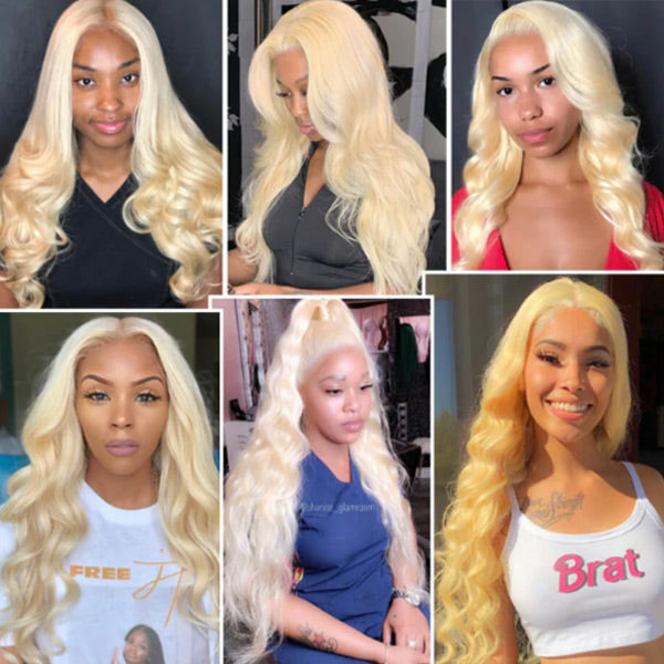 613 Bundles Body Wave Human Virgin Hair No Split & Full End Blonde Color Hair Bundles