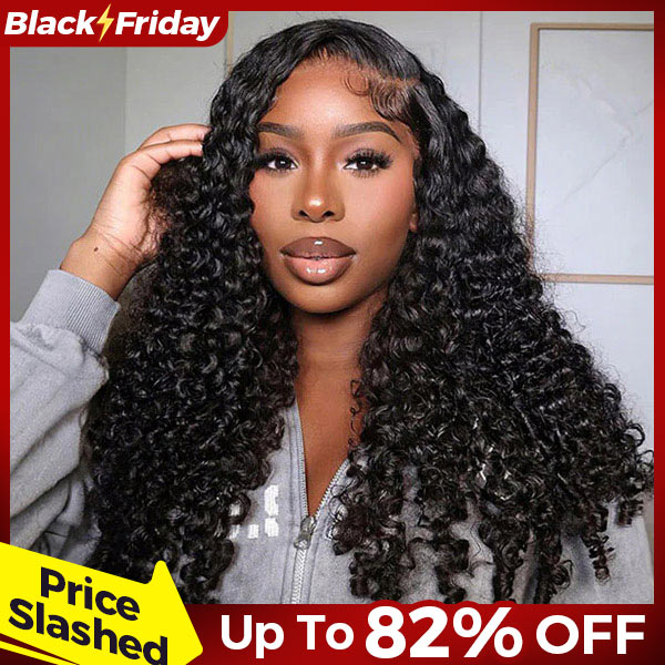 Burmese Curly Glueless Wig Bleached Knots 13x4 13x6 HD Lace Front Wear Go Wig With Flexible Fit Drawstring