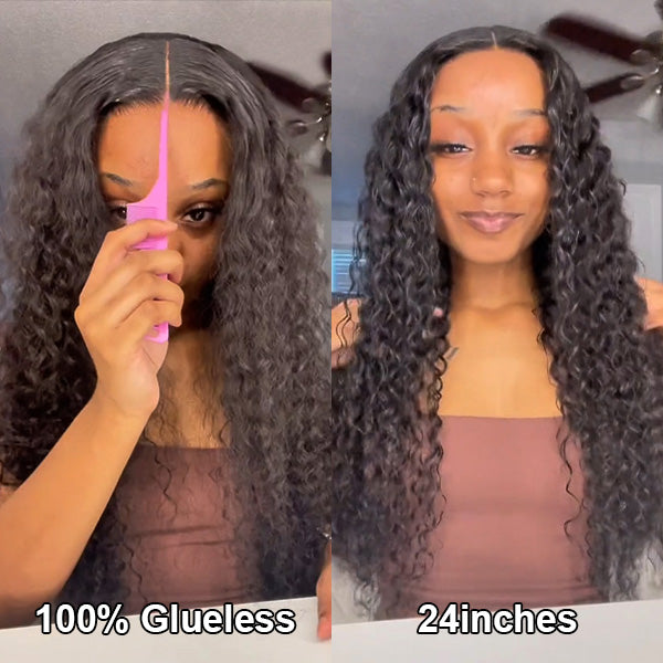 Water Wave Wear Go Glueless Wigs 4x6 HD Lace Closure Wet and Wavy Wigs