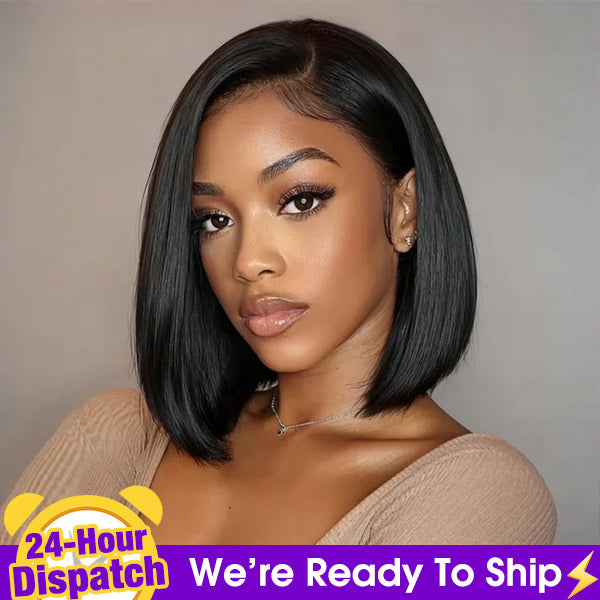 24h Shipping | Wear Go Glueless Wigs 7x5 Pre Cut HD Lace Straight Short Bob Wigs