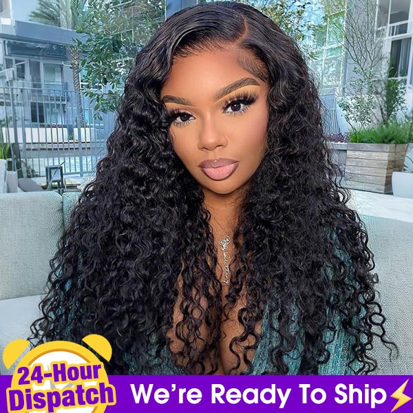 24h Shipping |  Water Wave Bleached Knots Wear Go Glueless Wig Pre-cut 7x5 HD Lace Wig