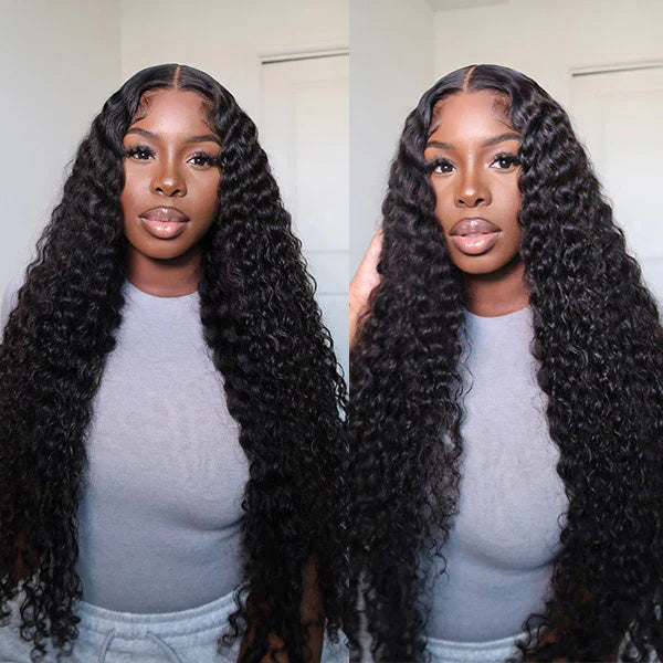 Deep Wave Natural-Looking 13x6 Lace Frontal Human Hair Wig With Natural Melt Hairline