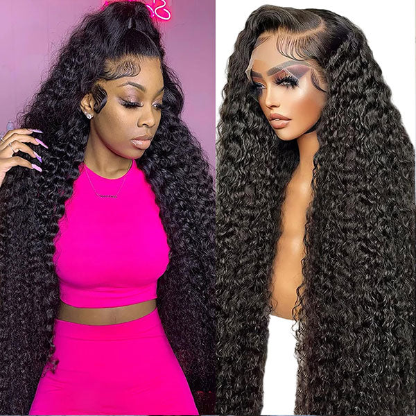 Deep Wave Natural-Looking 13x6 Lace Frontal Human Hair Wig With Natural Melt Hairline