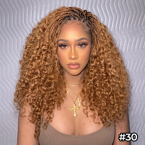 24h Shipping | OQ HAIR Burmese Curly Crochet Human Hair Full Volume Bouncy Ends Natural Blend Multiple Color Choices