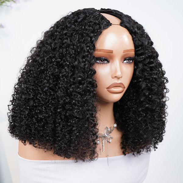 OQ HAIR Pixie Curly V Part Wig Glueless No Leave Out Beginner Friendly Quick Install
