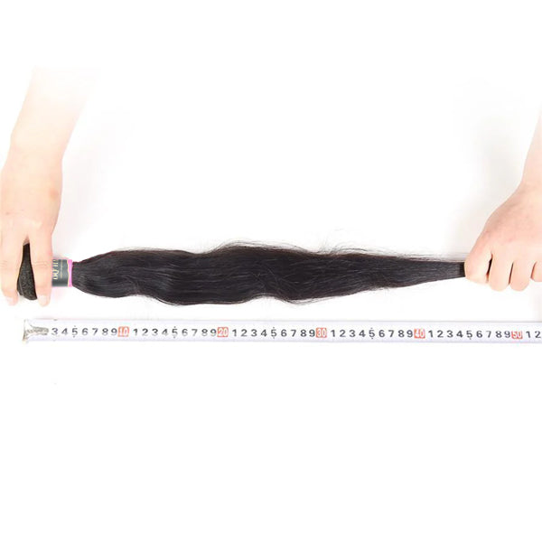 9A Body Wave Human Hair 3 Bundles with 13*4 Lace Frontal Natural Black