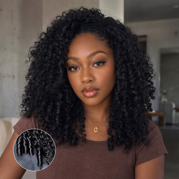 OQ HAIR Premium Burmese Curly Crochet Human Hair Soft Defined Curls Miracle Knots For Everyday Glam