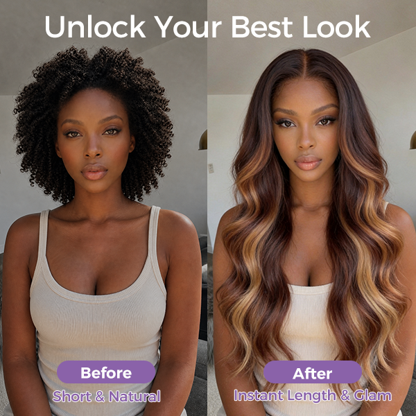 IG Hot Honey Blonde and Chocolate Brown Color Skunk Stripe Straight Hair Preplucked 13x4 Lace Front Wig