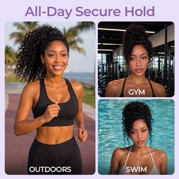24H Shipping | Kinky Curly Glueless Wear Go Half Wig Invisible Hairline Protective Style