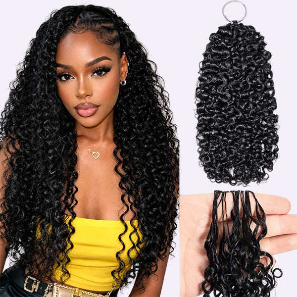 OQ HAIR Premium Pixie Curly Crochet Human Hair Realistic Curls Time Saving