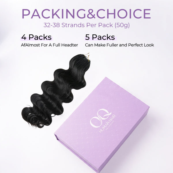 24h Shipping | OQ HAIR Whisper Soft Body Wave Crochet Hair Weightless Fast Home Application