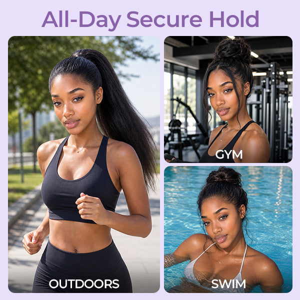 24H Shipping | Kinky Straight Human Hair 3 In 1 Wear Go Half Wig Easy Install Snug Fit
