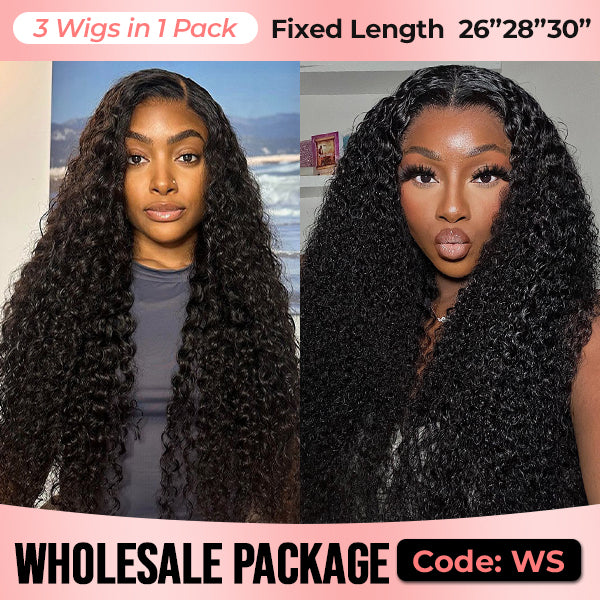 Wholesale Package | Wear Go Glueless Wigs Pre Cut 4x6 HD Lace Wigs Human Hair Pre-Plucked