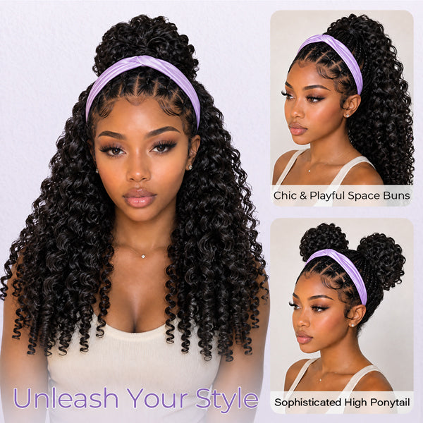 Burmese Curly Ponytail Thick Volume Quick Wrap Natural Hair Unit
