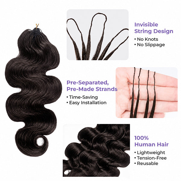 Pre-sale | OQ HAIR Effortless #2 Dark Brown Body Wave Crochet Hair for Quick Styling