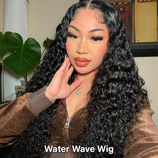 OQHair Highlight Glueless Wigs Water Wave Short Bob Wigs Pre Cut HD Lace