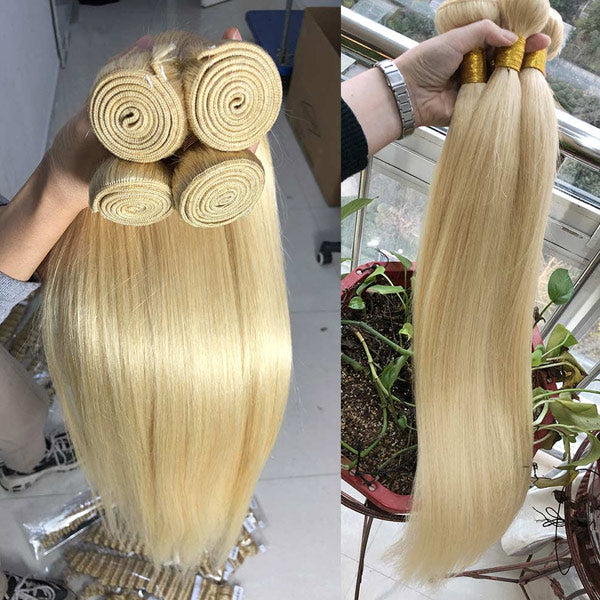 613 blonde human hair bundles