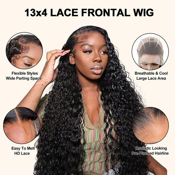 Wet And shops Wavy Lace front t part Virgin Remy Wig