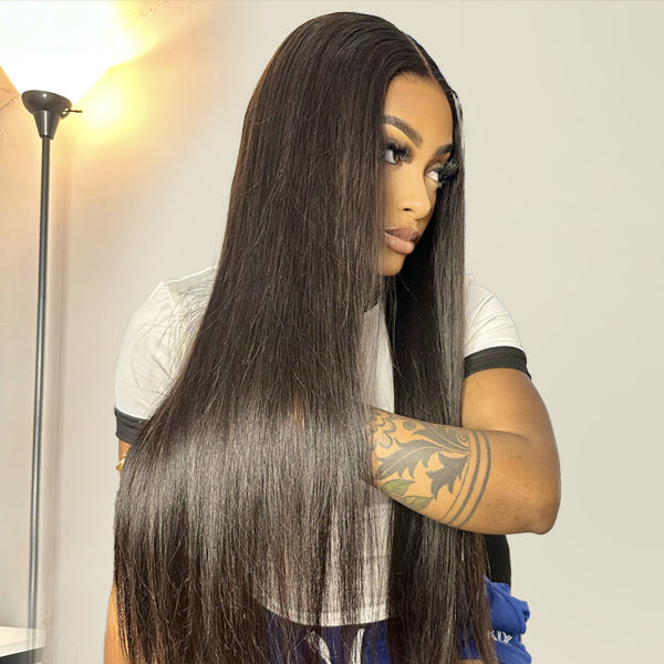 straight pre-everything 6x4 glueless wig