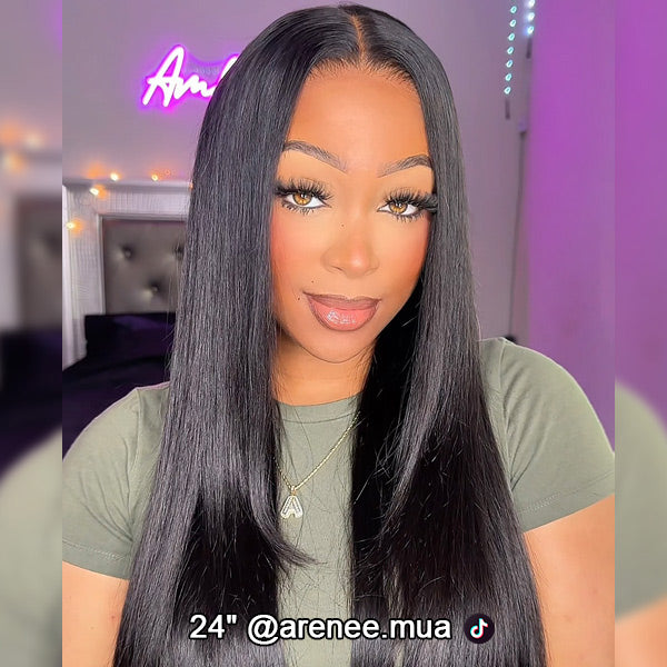 straight pre-everything 6x4 glueless wig