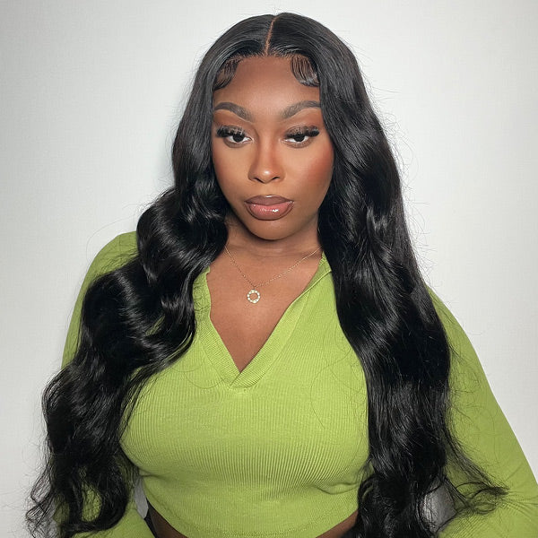 OQHAIR Body Wave Wear Go Glueless Wigs Pre Cut 4x6 HD Lace Human Hair Wigs With Baby Hair