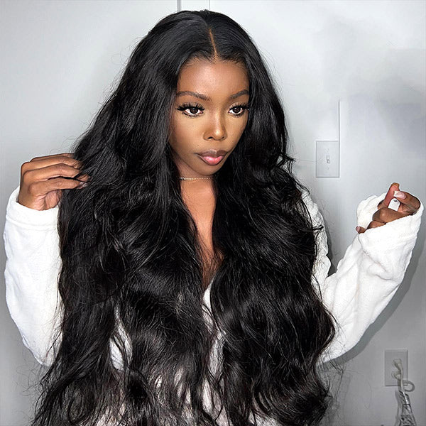 OQHAIR Body Wave Wear Go Glueless Wigs Pre Cut 4x6 HD Lace Human Hair Wigs With Baby Hair