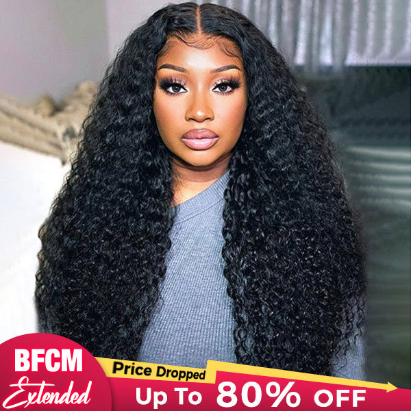 OQ HAIR Water Wave Wear Go Wig Pre-cut 7x5 HD Lace Bleached Knots Wig With Pre-plucked Hairline