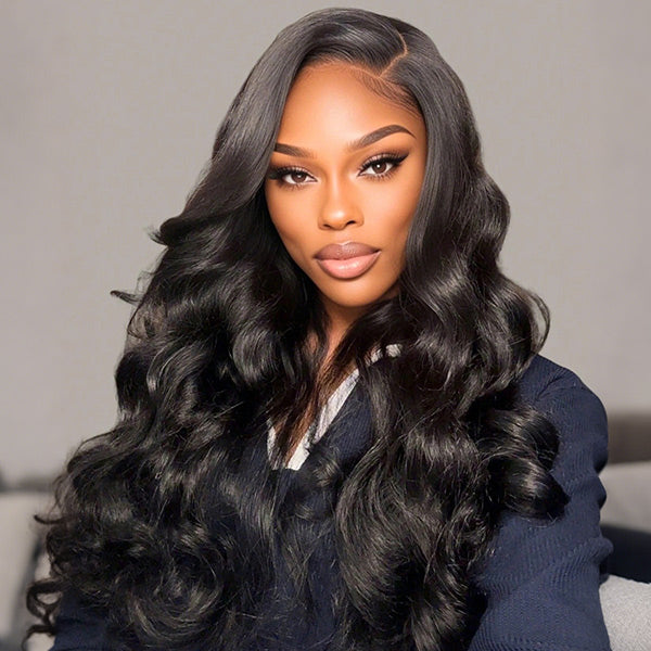 Body Wave 13x4 13x6 HD Lace Frontal Wig Skin Melt Human Hair Wig With Natural Hairline