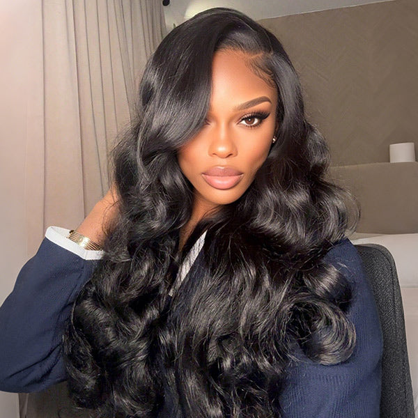 Body Wave 13x4 13x6 HD Lace Frontal Wig Skin Melt Human Hair Wig With Natural Hairline