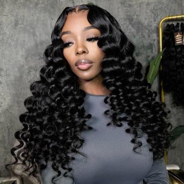 BOGO Wand Curl Pre-cut 6x4 HD Lace Wear Go Wig 100% Glueless Human Hair Wig