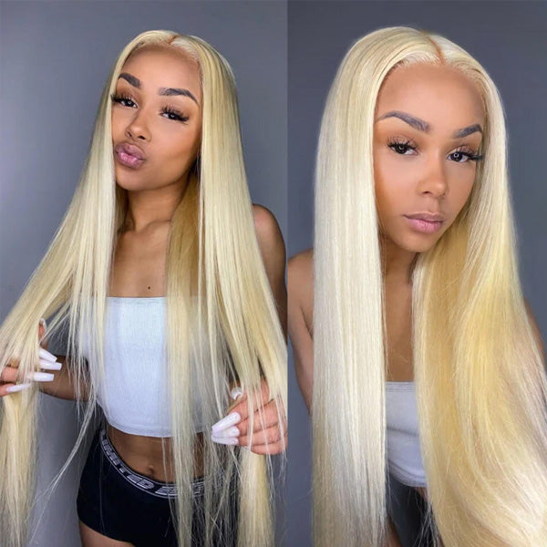 Straight 613 Bundles Human Virgin Hair No Split & Full End Blonde Color Hair Bundles