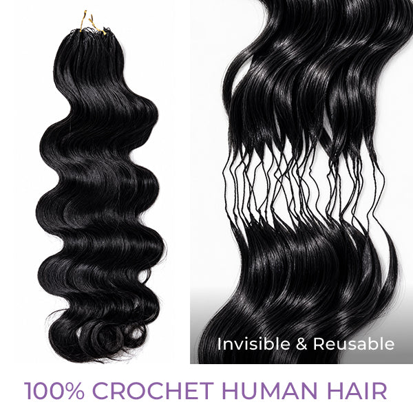 24h Shipping | OQ HAIR Whisper Soft Body Wave Crochet Hair Weightless Fast Home Application