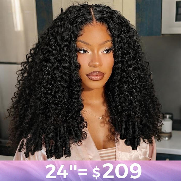 Bouncy Look Burmse Curly 250% Density 13x6 Lace Wear Go Wig With Elastic Drawstring Cap | Best Offer Guarantee