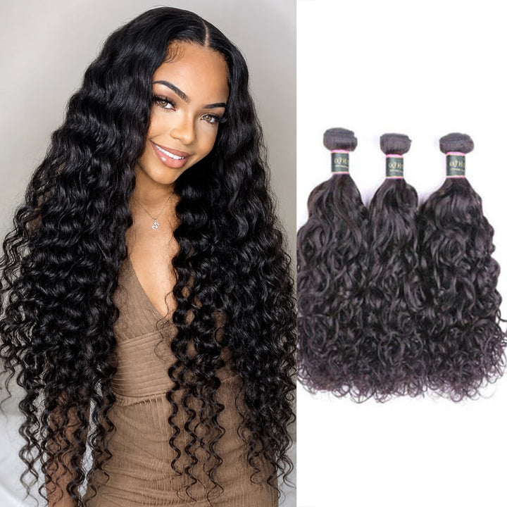 Natural Wave Unprocessed Virgin Human Hair Bundles 1/3/4 Pcs