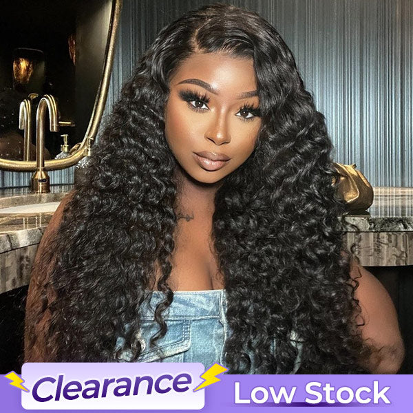 CLEARANCE | Deep Wave 13Xx4 13x6 Lace Frontal Wigs Pre-plucked Hairline With Natural Baby Hair